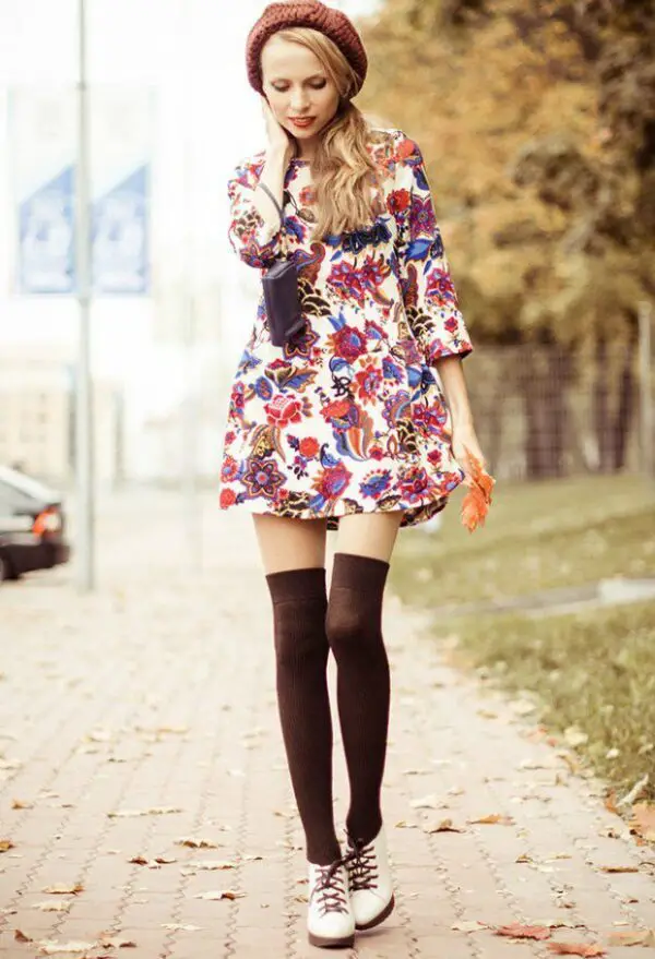 3-floral-dress-with-high-socks