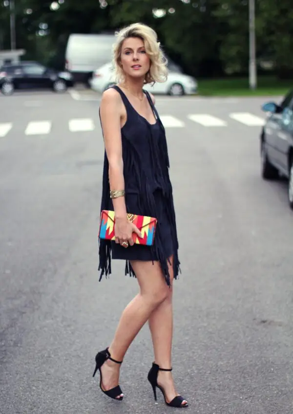 3-fringed-dress-with-color-blocked-clutch