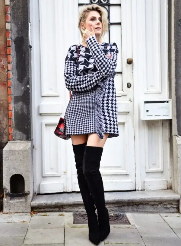 3-houndstooth-dress-with-over-the-knee-boots