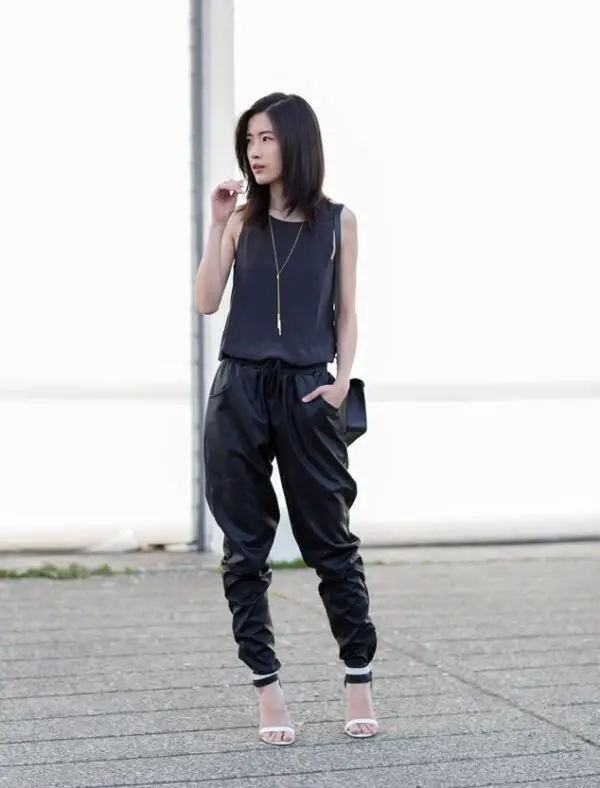 3-leather-joggers-with-tank-top-and-ankle-strap-sandals