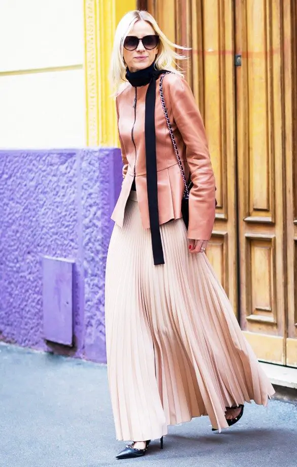 3-leather-top-with-nude-pleated-skirt