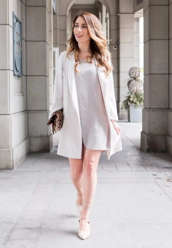 3-nude-dress-with-blazer-and-lace-up-flats