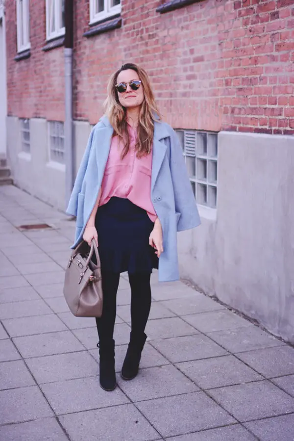 3-pink-blouse-with-blue-coat-and-navy-skirt