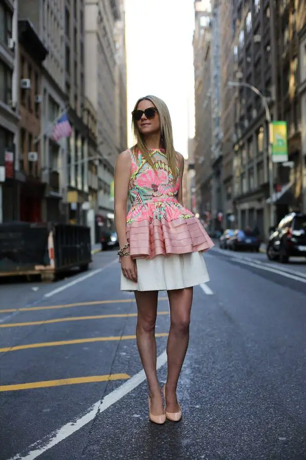 3-pink-peplum-top-with-white-skirt