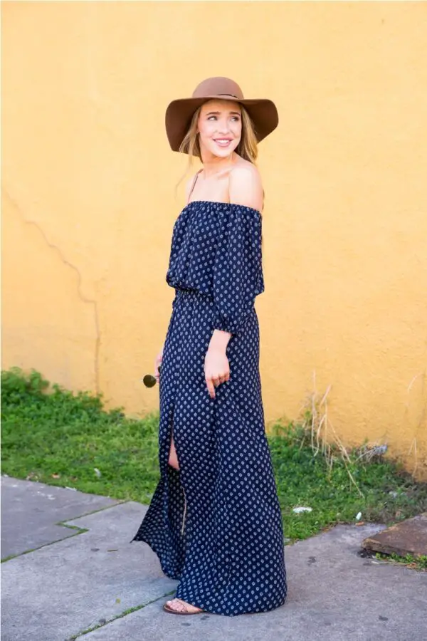 3-polka-dots-maxi-dress-with-hat