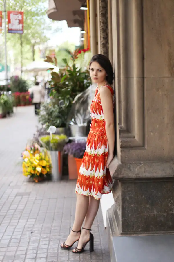 3-quirky-carrot-print-dress-with-ankle-strap-sandals