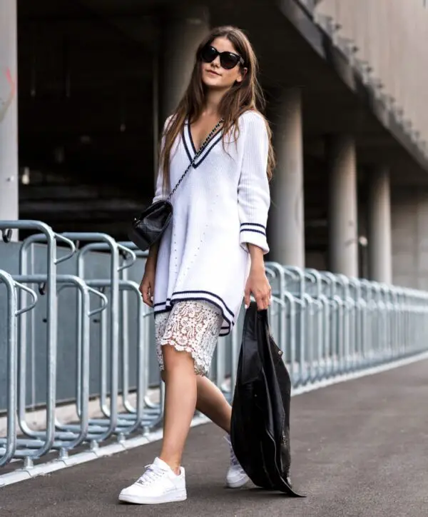 3-sporty-sweater-dress-with-lace-skirt-and-sneakers