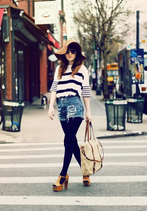 3-striped-top-with-distressed-shorts-and-tights