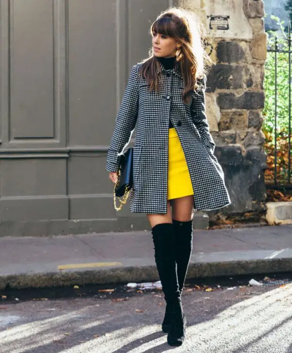 3-yellow-skirt-with-classic-coat-and-boots