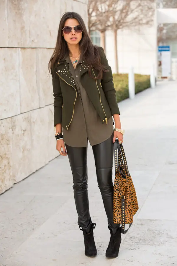 4-leather-pants-with-military-top