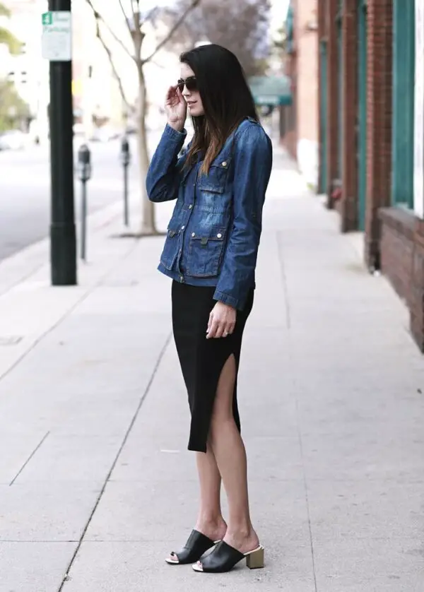 4-mules-with-slit-dress-and-denim-jacket
