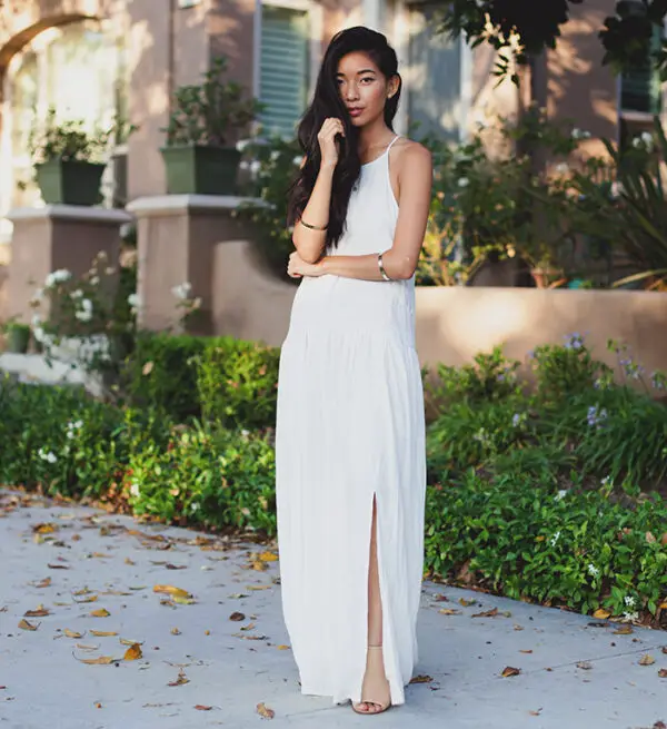 4-nude-mules-with-white-maxi-dress