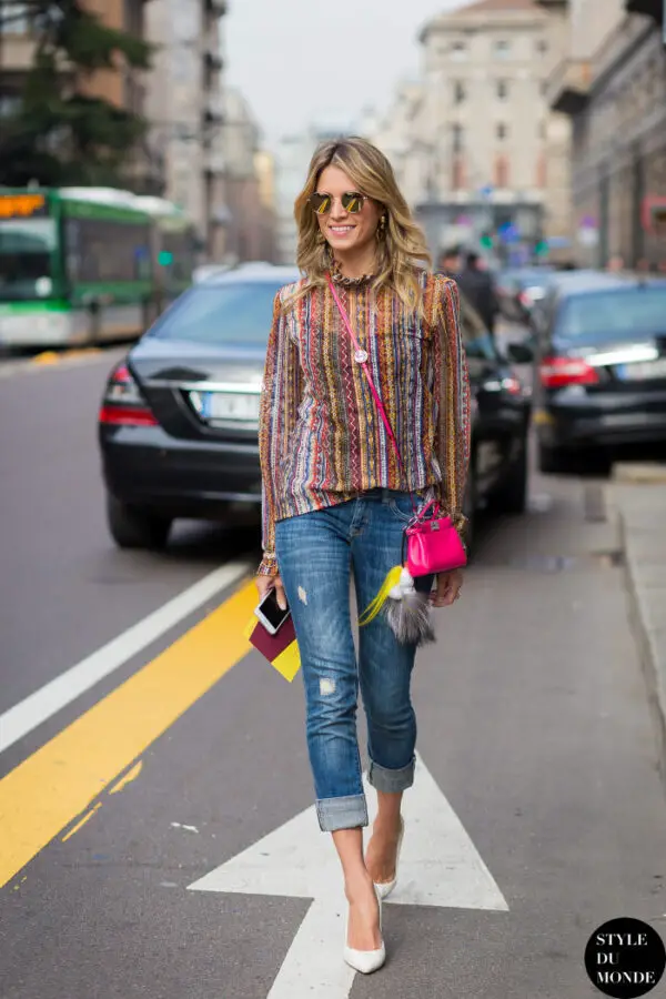 4-pink-mini-bag-with-casual-jeans-and-chiffon-top