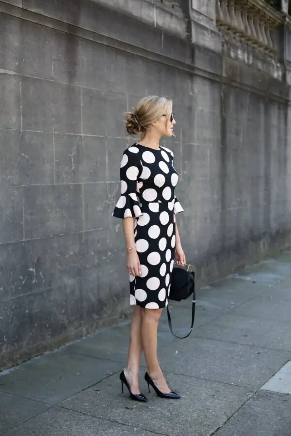 4-polka-dots-bell-sleeved-dress-with-pumps-2