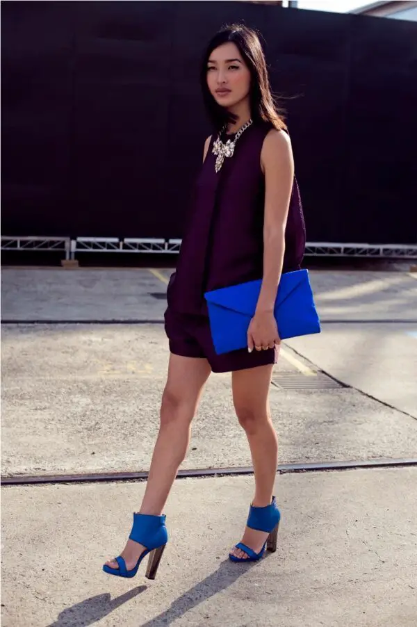 4-purple-matching-set-with-cobalt-blue-clutch-and-cut-out-sandals