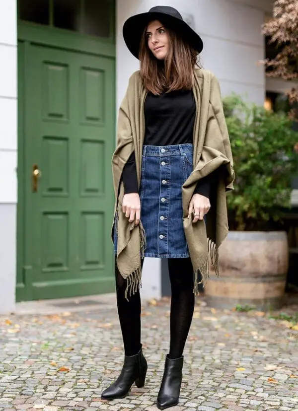 4-shawl-with-button-front-denim-skirt-and-black-sweater