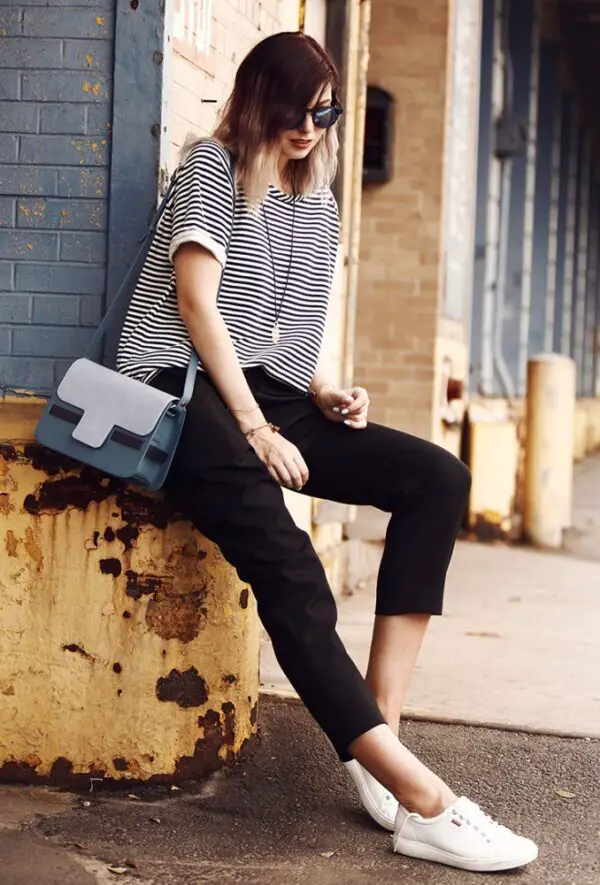 4-striped-tee-with-striaght-leg-pants-and-sneakers