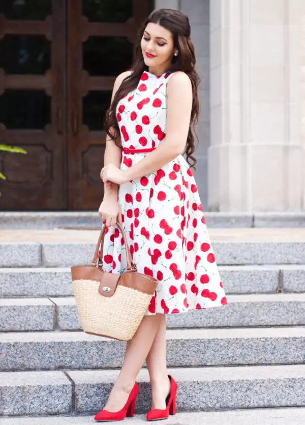 4-vintage-cherry-dress-with-woven-bag