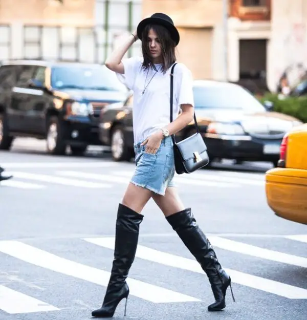 4-white-tee-with-denim-shorts-and-tall-boots