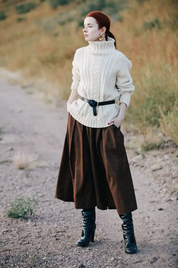 5-culottes-with-chunky-sweater