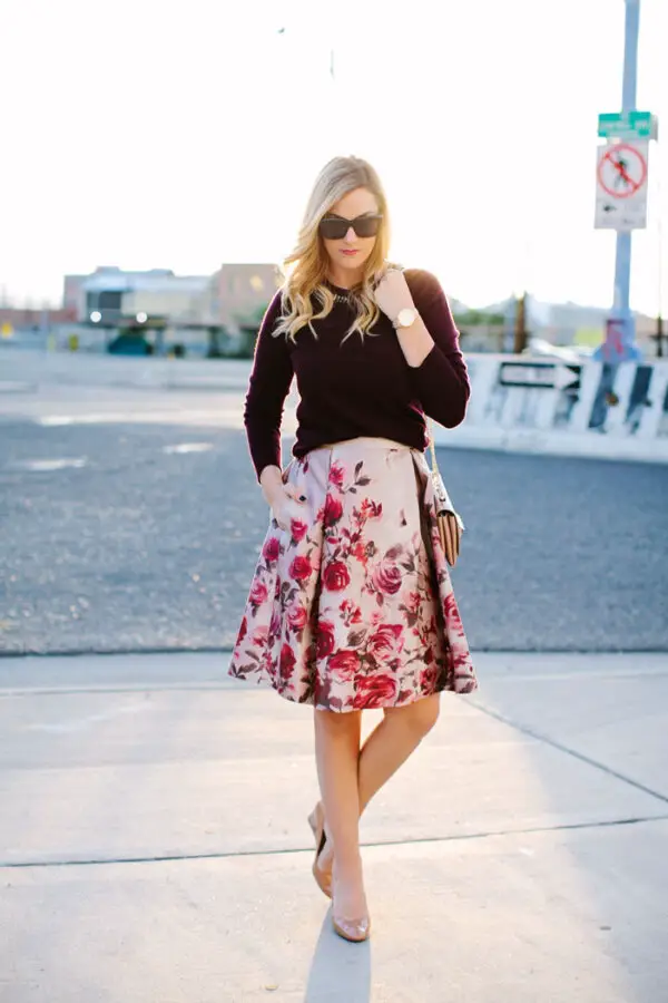 5-floral-skirt-with-black-top