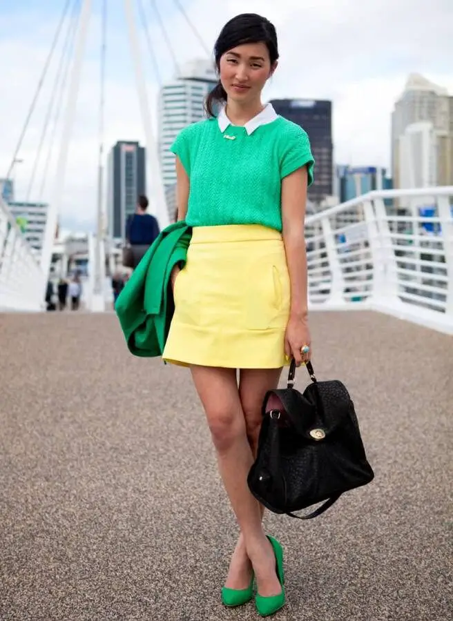 5-green-sweater-with-yellow-skirt