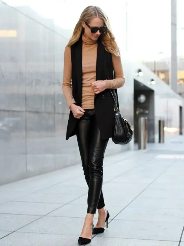 5-nude-top-with-black-vest-and-leather-trousers