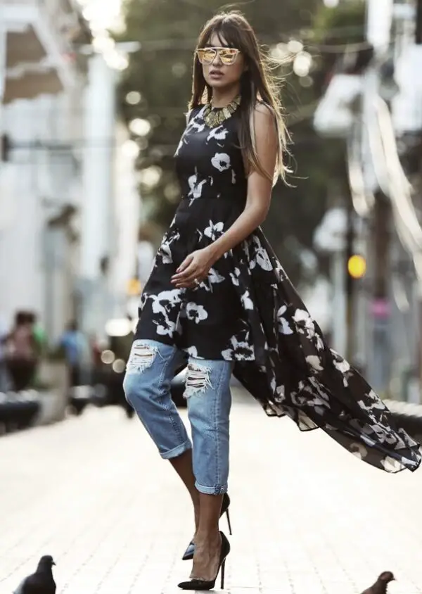 5-ripped-jeans-with-high-low-floral-print-dress