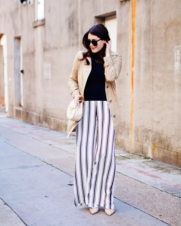 5-striped-pants-with-chic-top-and-trench-coat
