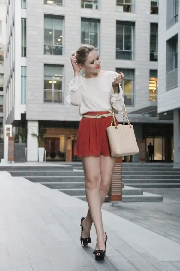 5-white-blouse-with-red-skirt