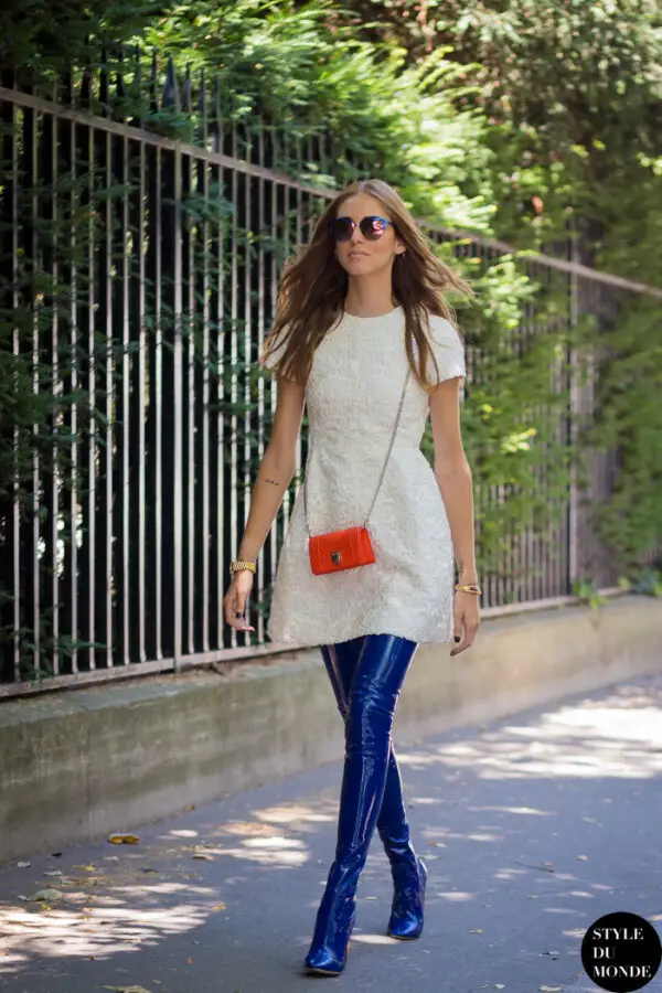5-white-dress-with-blue-patent-boots-and-orange-mini-bag