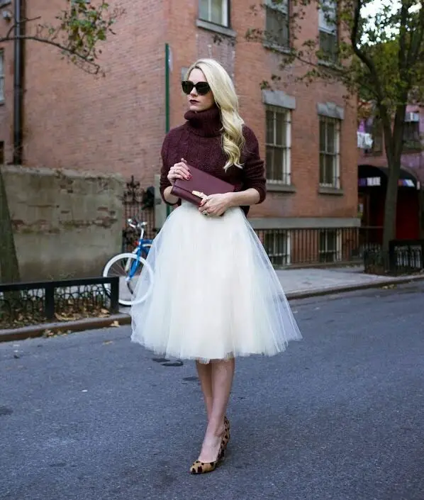 6-burgundy-turtleneck-sweater-with-white-tulle-skirt