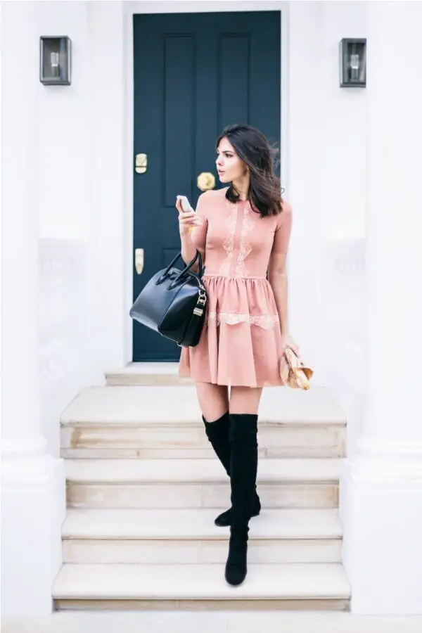 6-pink-lace-dress-with-structured-bag-and-boots