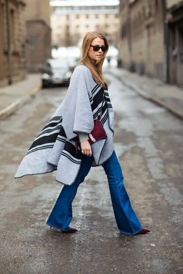 6-poncho-with-flared-jeans