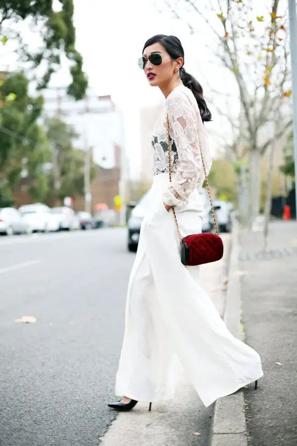 6-quilted-red-clutch-with-lace-top-and-flared-pants