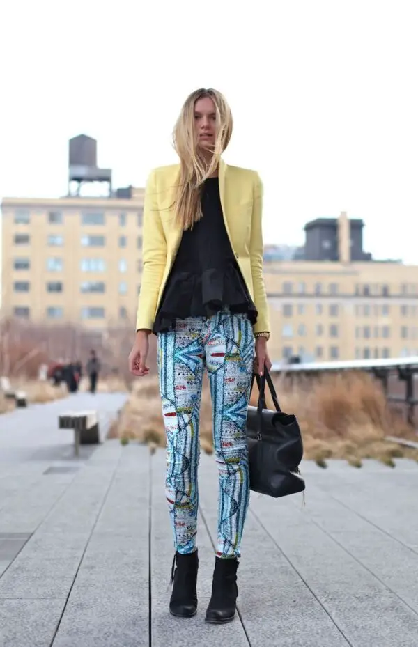 6-skinny-printed-pants-with-yellow-blazer