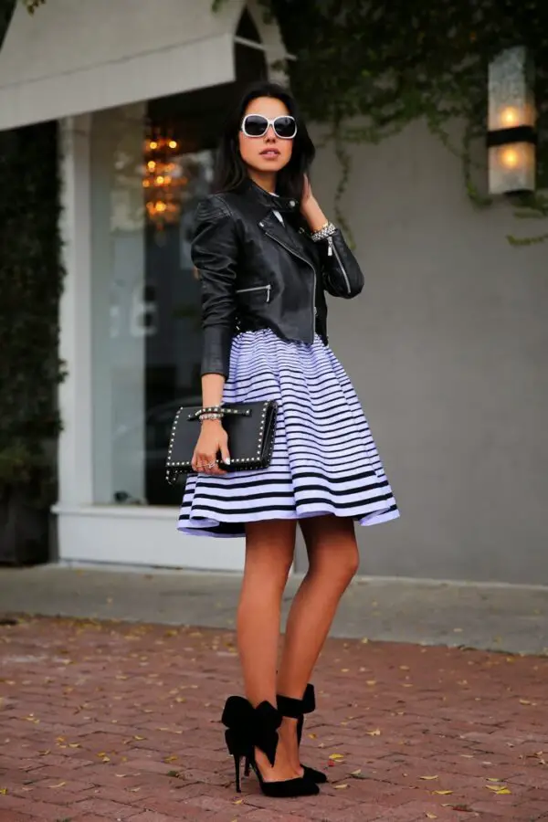 6-striped-skirt-with-leather-jacket