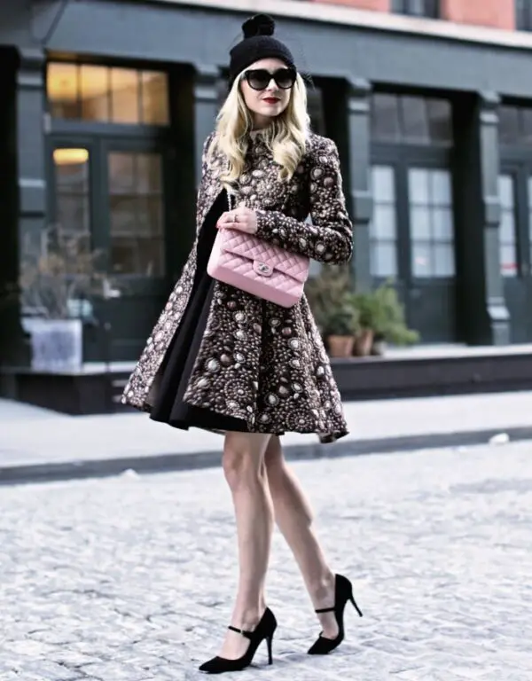 7-floral-print-coat-with-preppy-dress