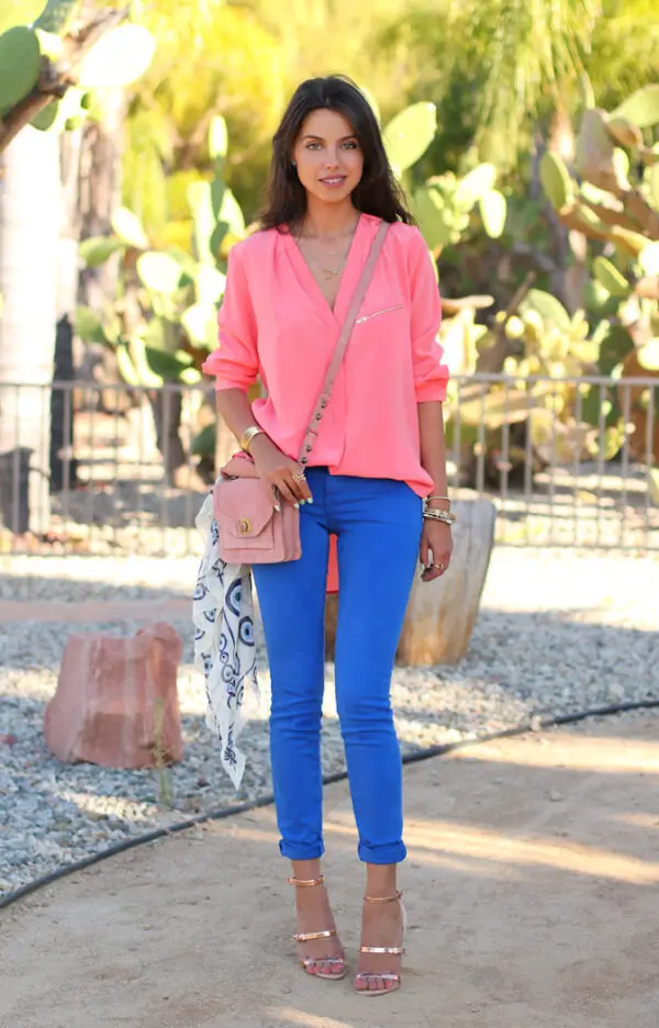 7-pink-draped-top-with-cobalt-blue-jeans