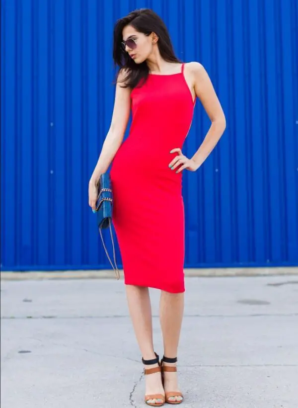 7-red-dress-with-ankle-strap-sandals