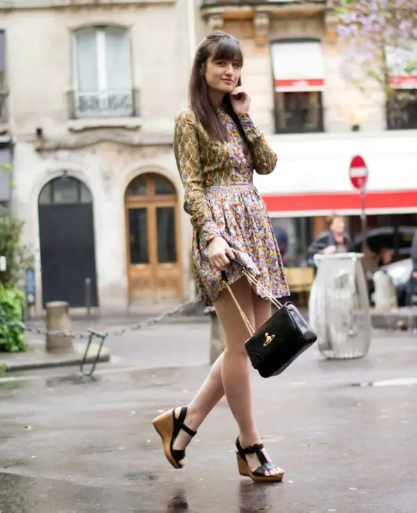 9-printed-dress-with-wedge-sandals