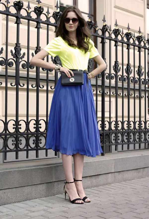 blue-medium-length-skirt