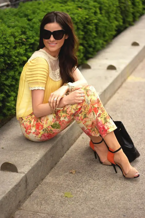 bright-yellow-outfit-with-floral-pants