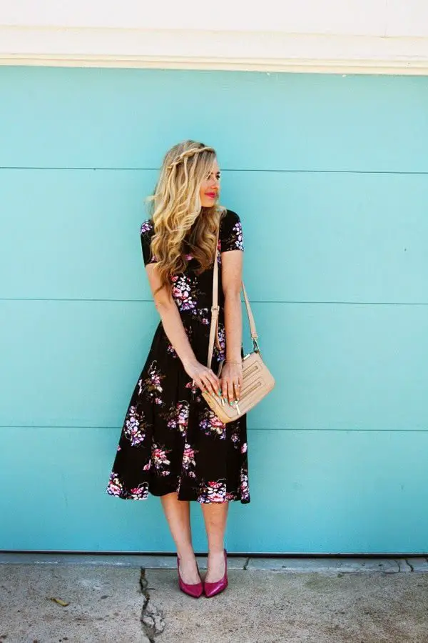 floral-dress-and-pumps