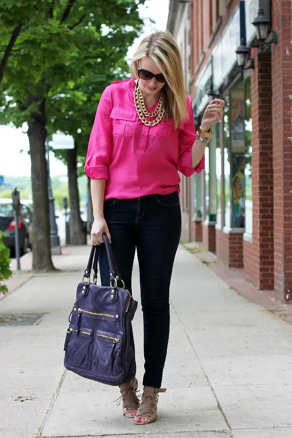 hot-pink-and-black-outfit