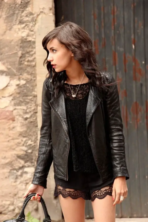 leather-jacket-and-lace-shorts