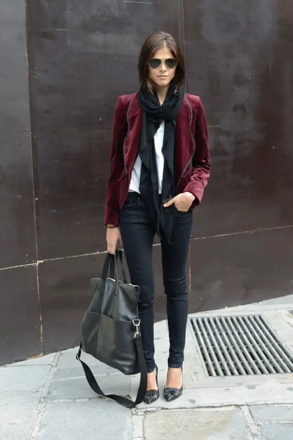 maroon-velvet-blazer-and-jeans