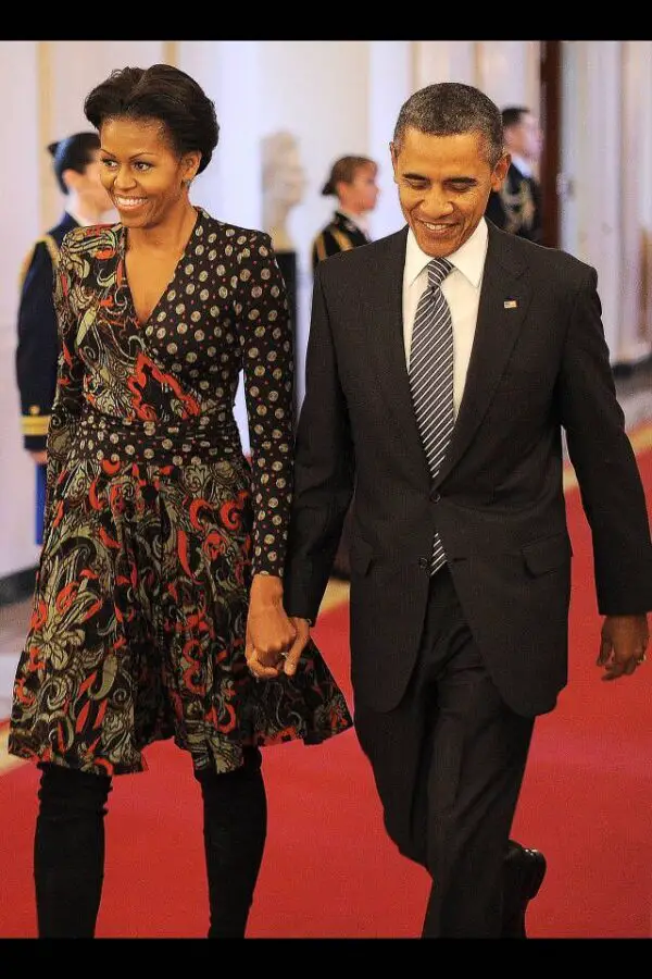 michelle-obama-printed-dress