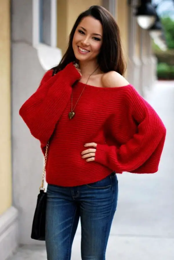 off-shoulder-red-sweater