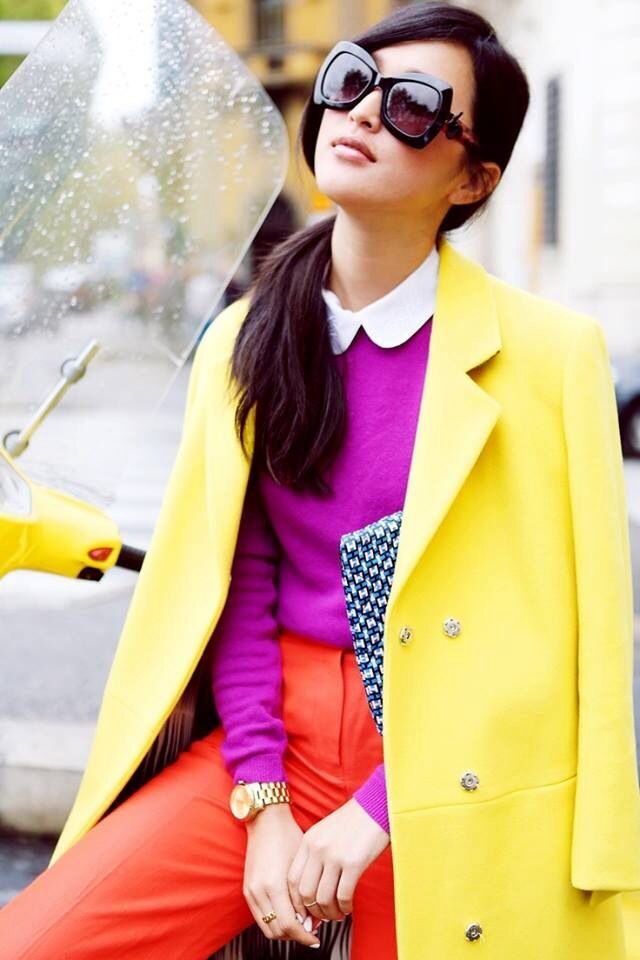 pink-blouse-yellow-coat